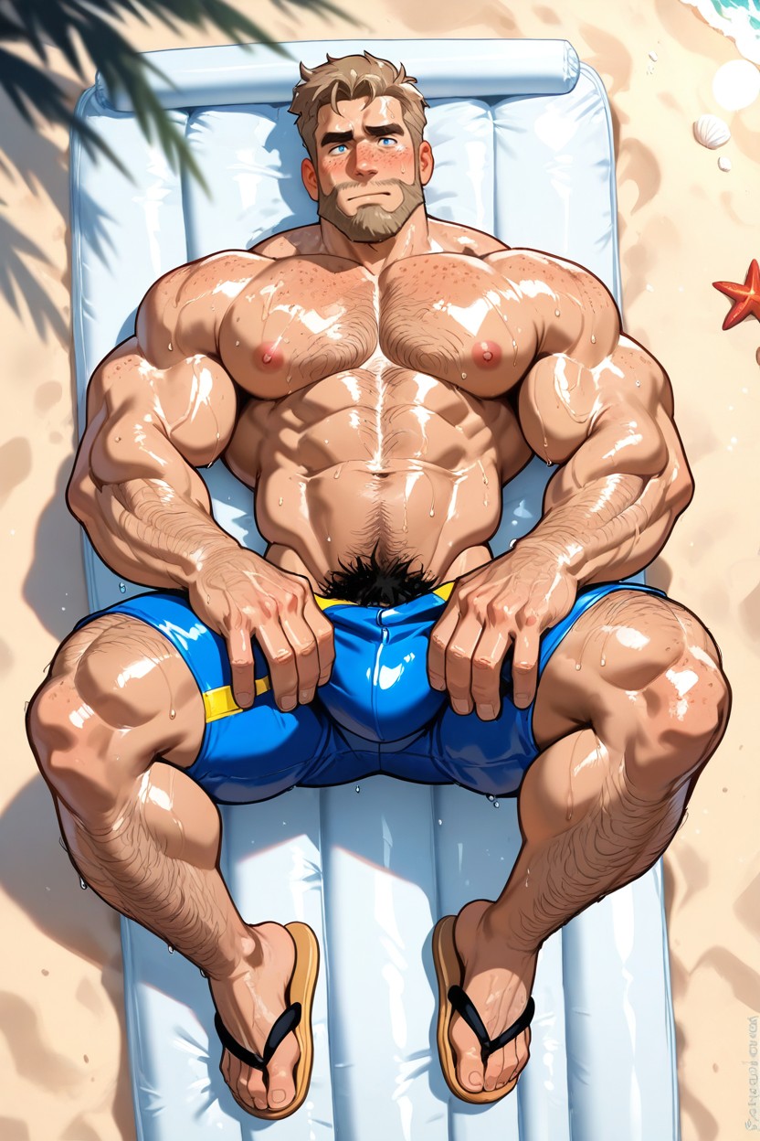Beard On Jaws, Long Pubic Hair, Hair AI Gay Porn