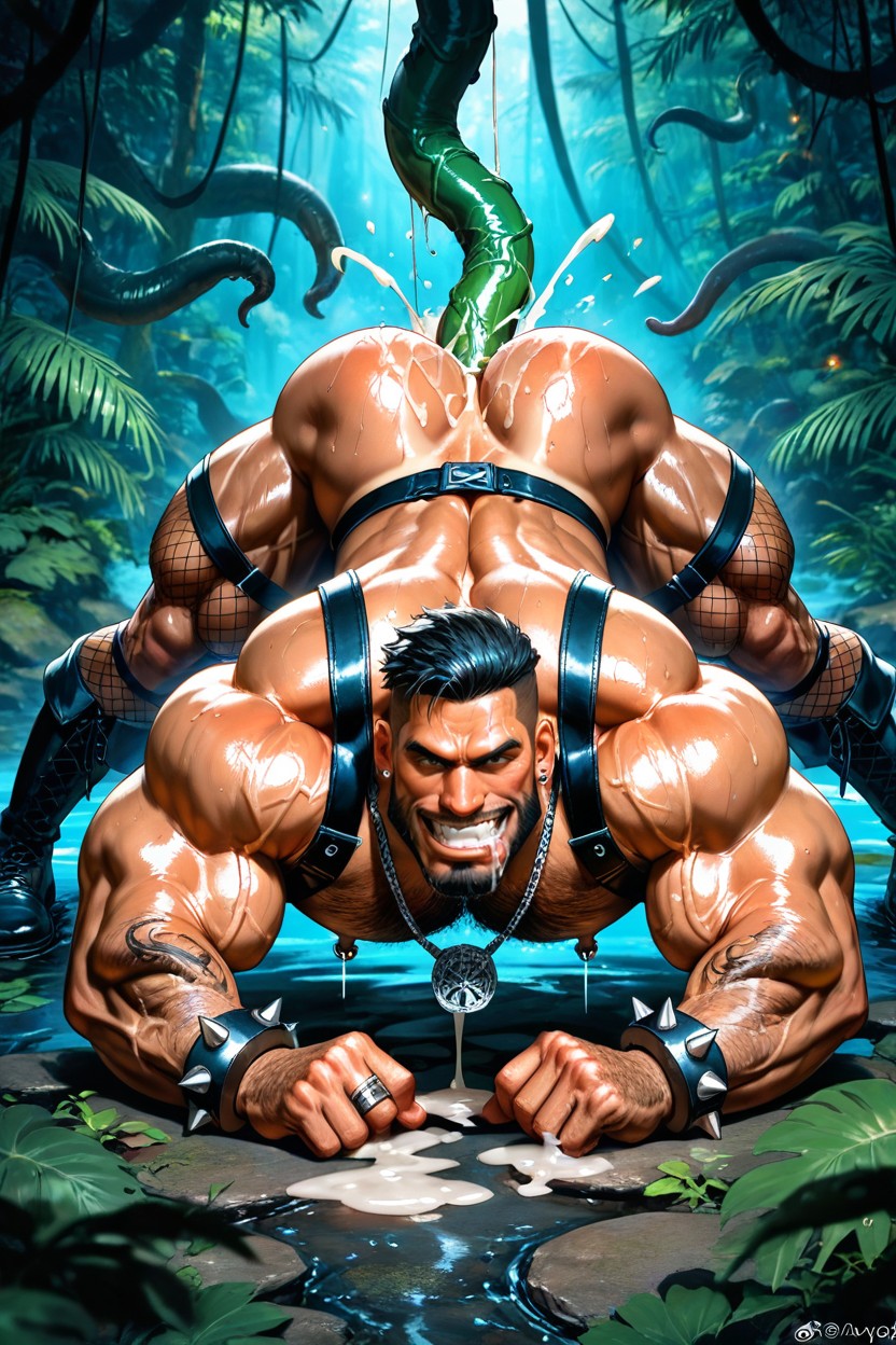 Caveman, Muscular Legs, Massive Legs AI Gay Porn
