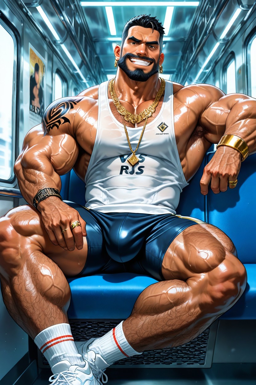 Hairy Legs, Smug Expression, Big Veins AI Gay Porn