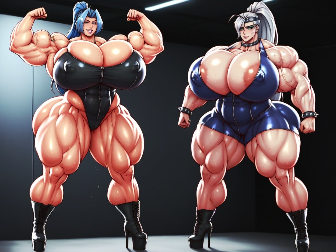 Thicc Thighs, Hyper Muscular Body, Gigic Serratus Erior AI Porn