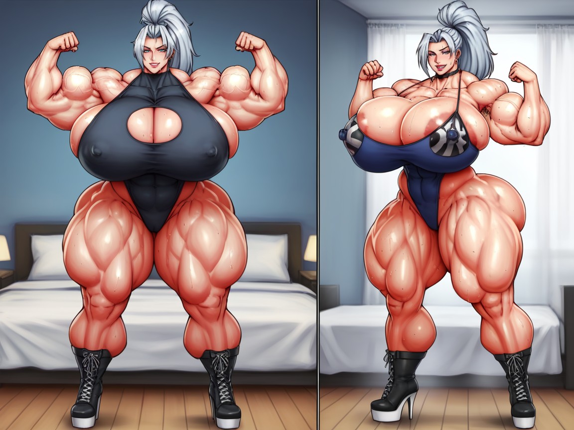 Smug Expression, Bedroom, Hyper Breast AI Porn
