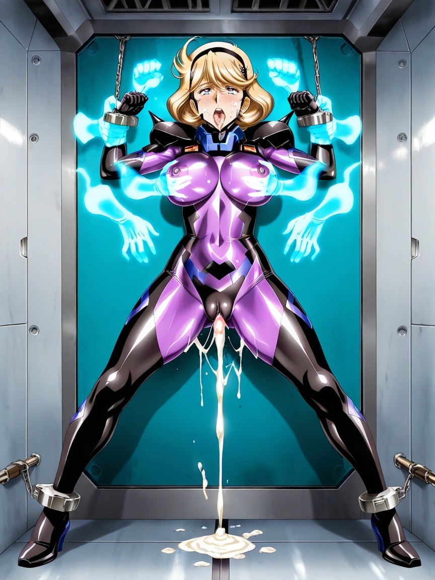 Disembodied Hand, Muv-luv Type- Reinforced Pilot Suit, Eyes Rolled Back Hentai AI Porn