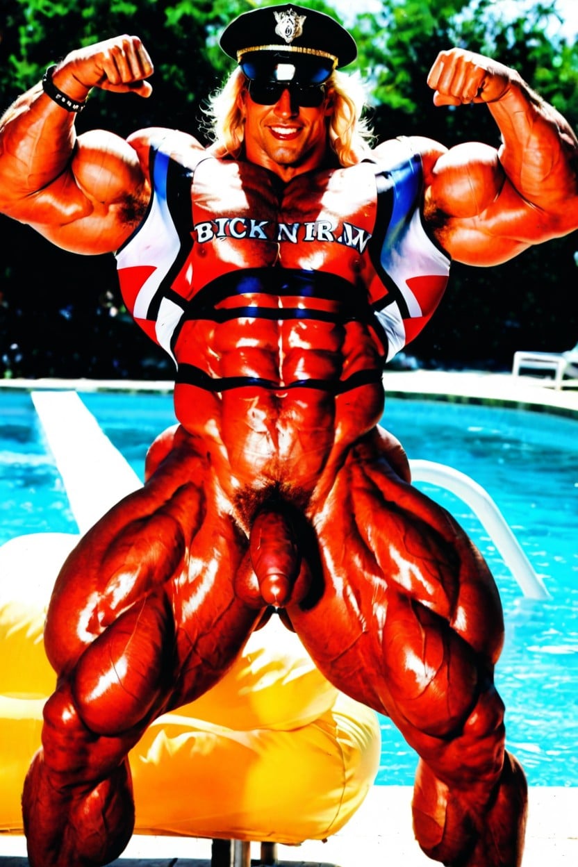 Huge Peaked Biceps, Big Chest, Unrealisticly Big Muscles Shemale AI Porn