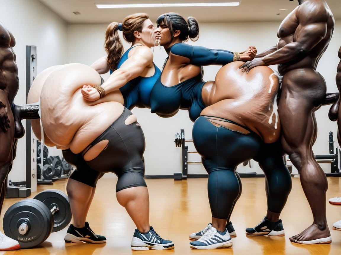 Mega Ass, Interracial, Big Wide Hips AI Porn