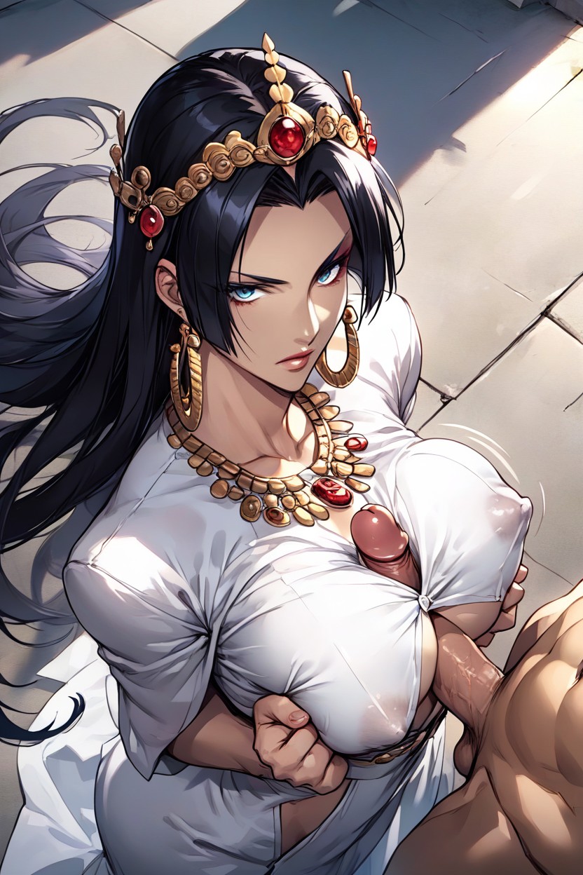 White Skin, Dark Long Nipples, Beautiful Face Hentai AI Porn