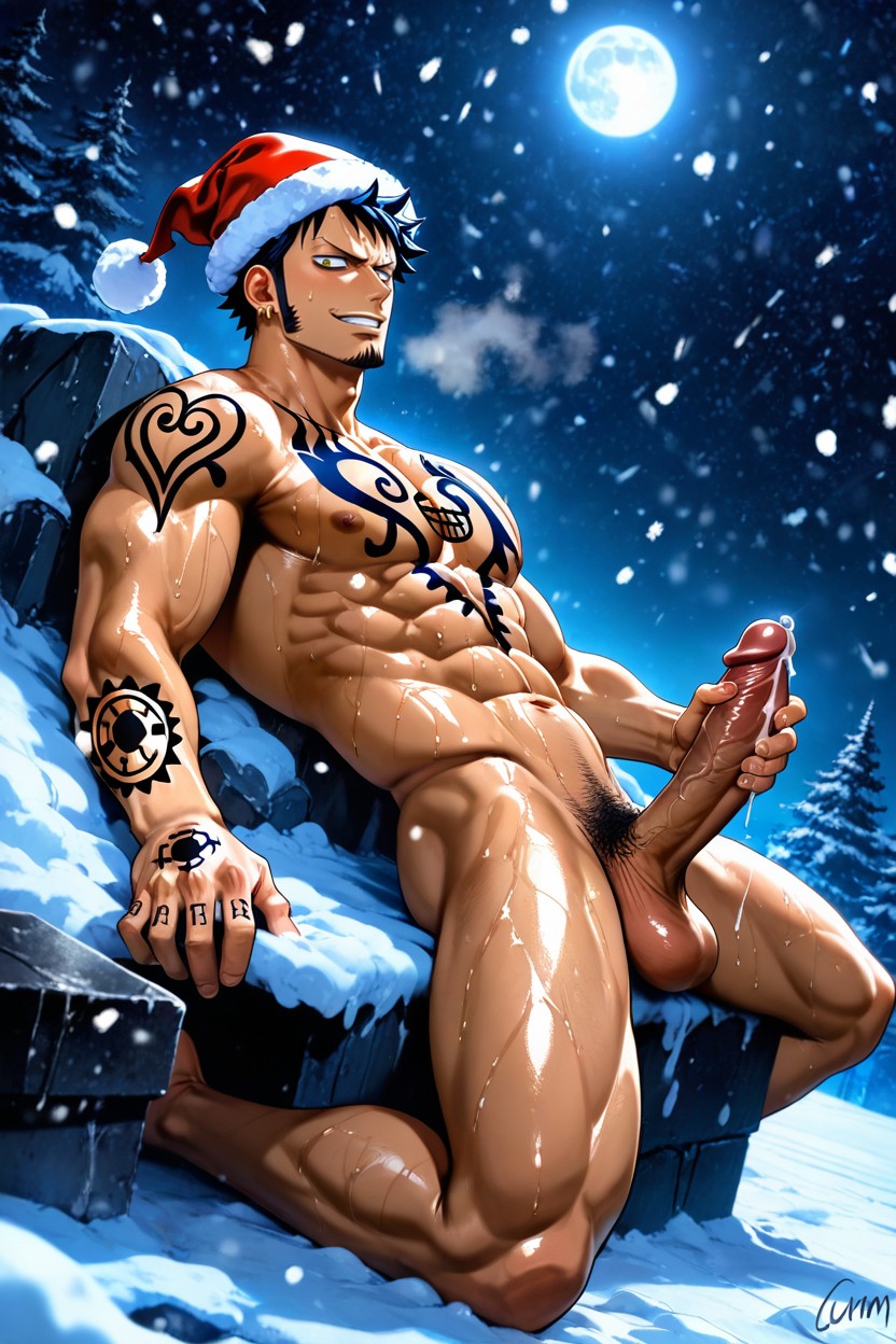 Christmas Hat, Small Ass, Moonlight AI Gay Porn