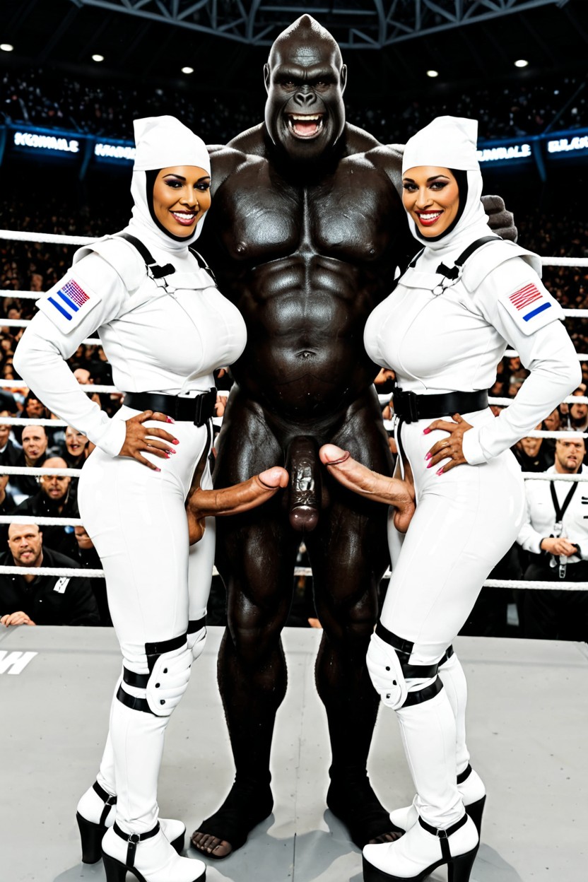 Armed, Testicles Bulge, Restrained Shemale AI Porn