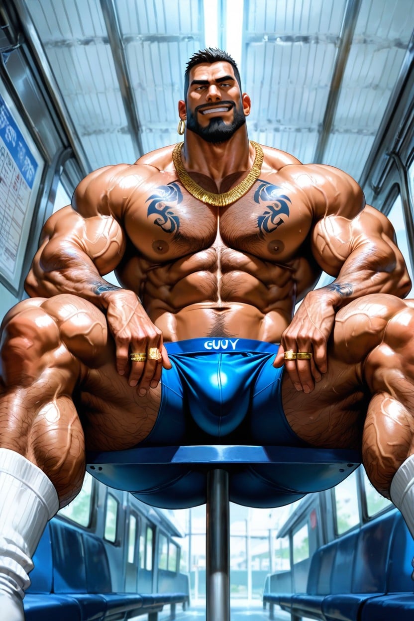 Hairy Legs, Big Lats, White Sports AI Gay Porn