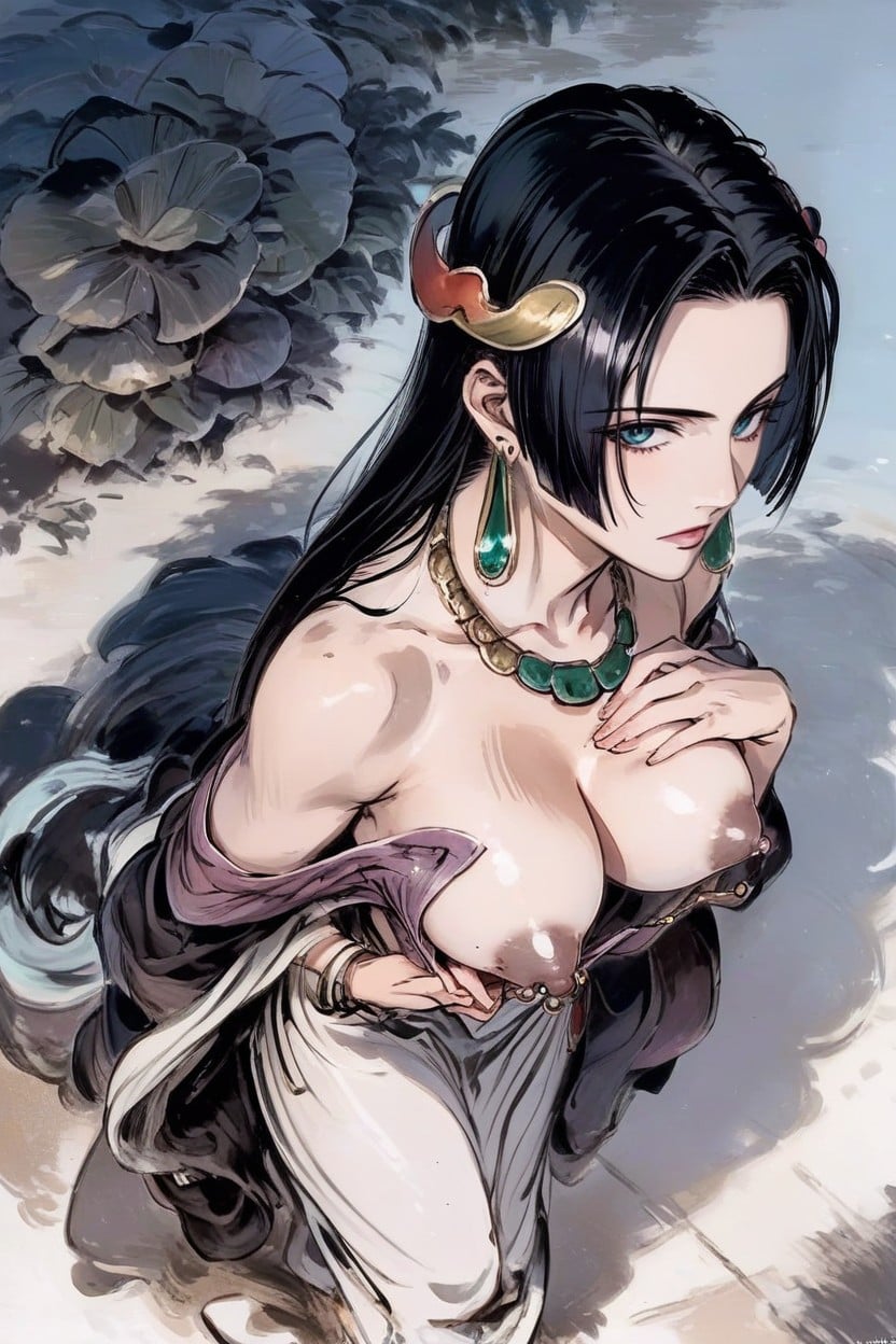 Magatama Necklace, Perfect Anatomy, Bent Over Hentai AI Porn