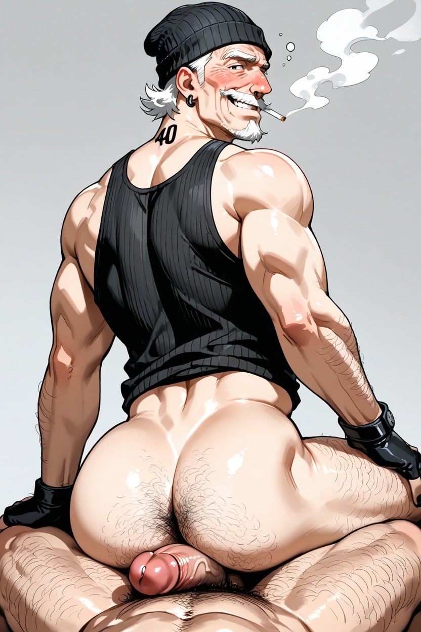 Medium Ass, Grinning, Intercrural Sex AI Gay Porn
