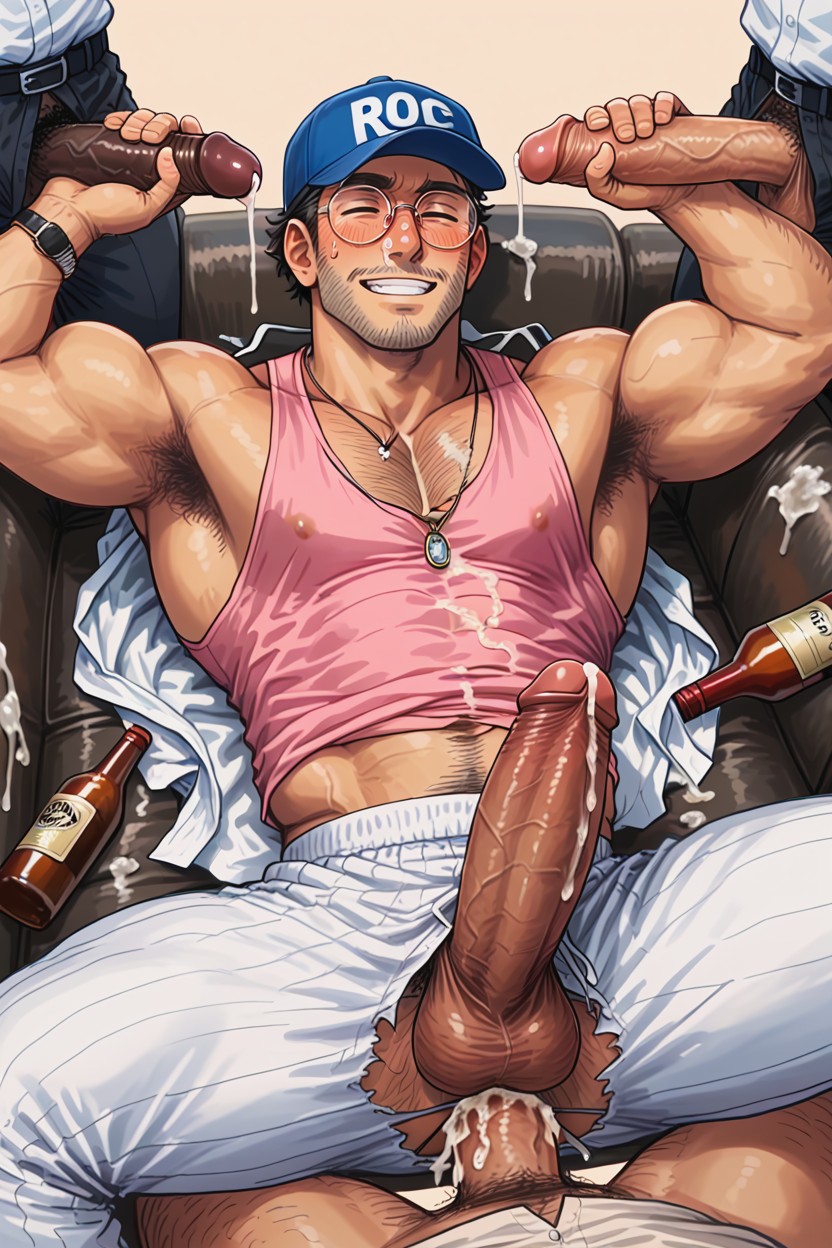 Hair, Many Cocks, Harem AI Gay Porn