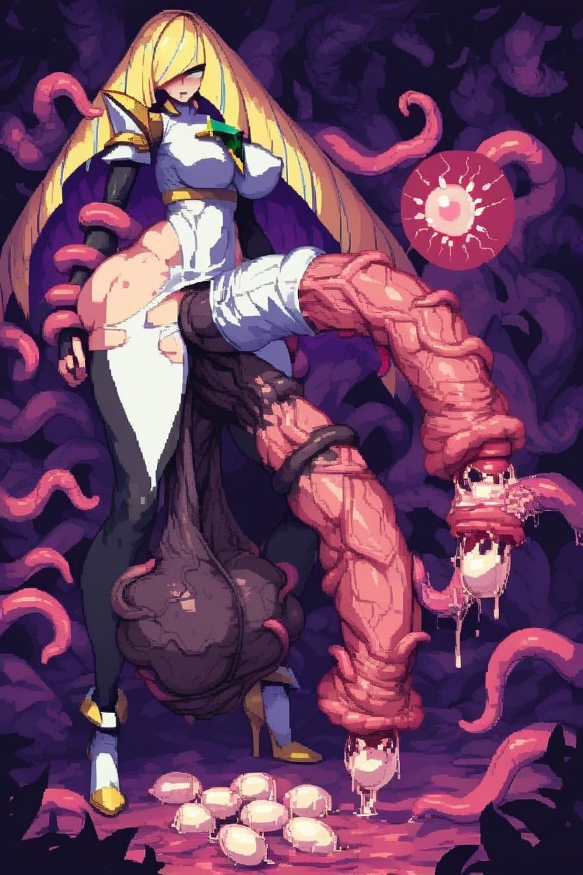 Tentacles Squeezing Balls, Urethral Birth, Balls Pregnancy AI Porn