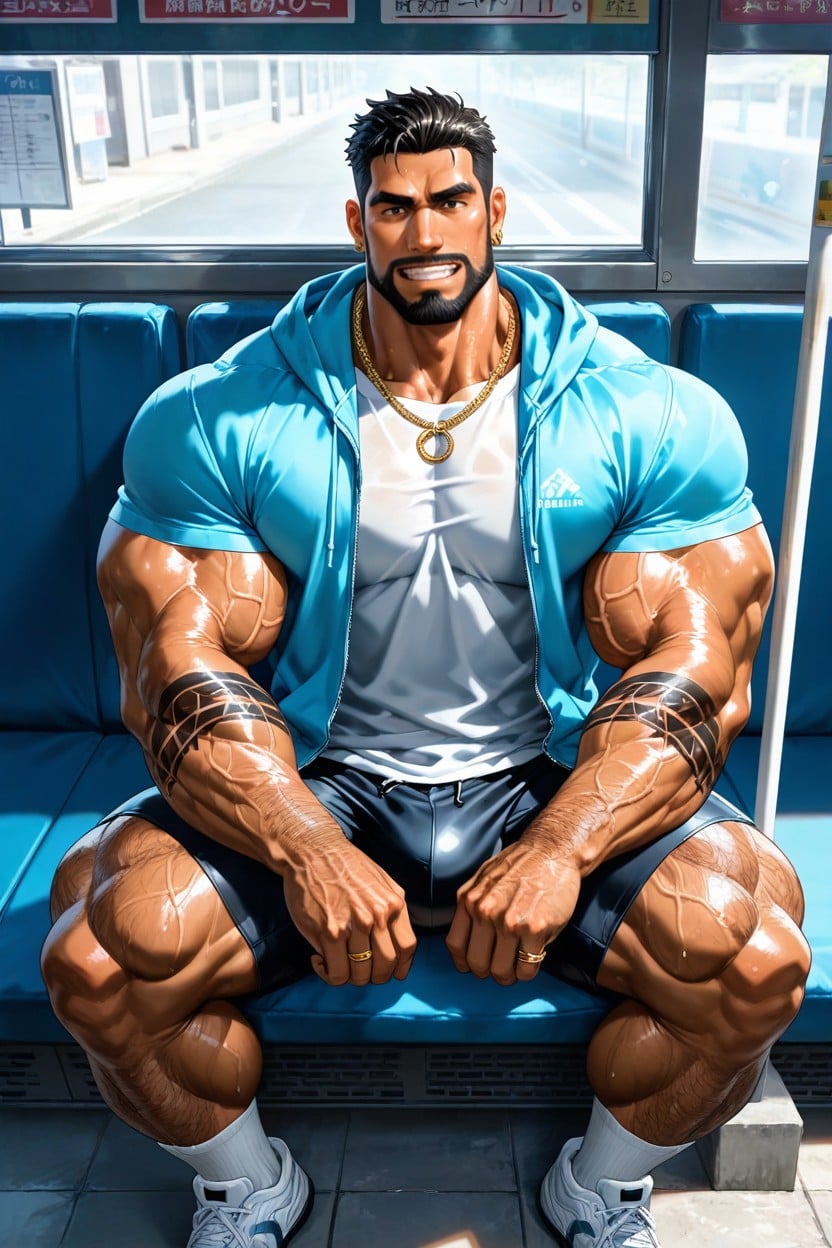 Massive Legs, White Sports, Veiny Muscles AI Gay Porn