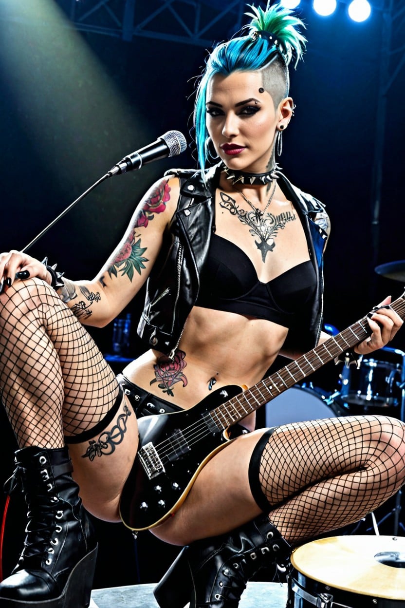 Skinny, Tattoos On Her Arms, Tattoos On Her Body AI Porn