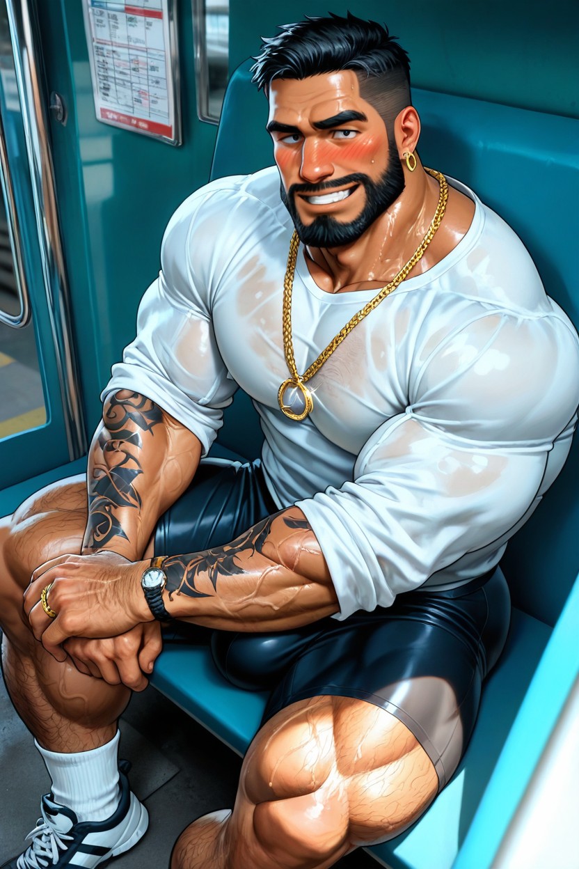 Big Balls, Huge Neck, Arabic Man AI Gay Porn