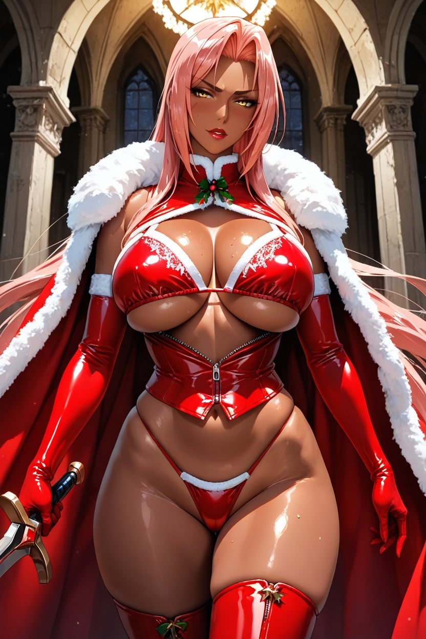 Elbow Gloves, Hideous Church, Sexy Feminine Pose Hentai AI Porn