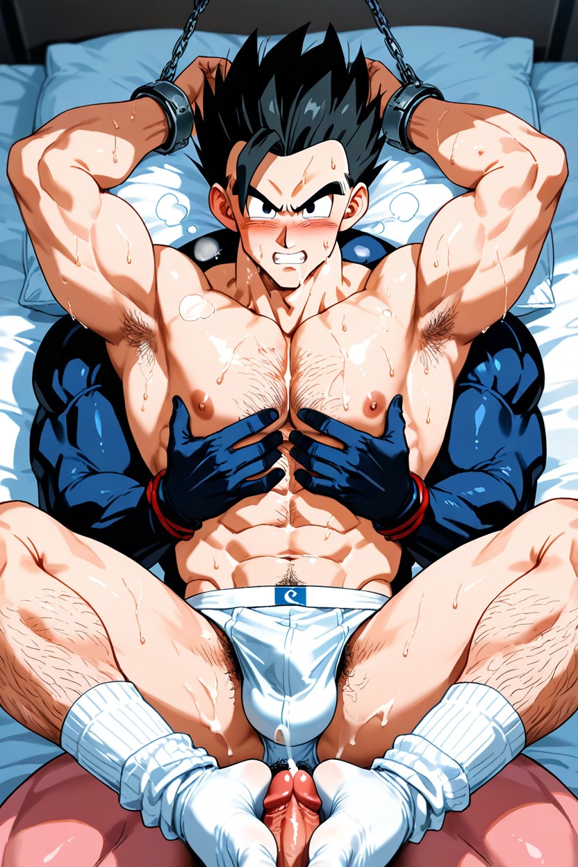Cum, Red Football Uniform, Retro Long White Slouch Socks AI Gay Porn