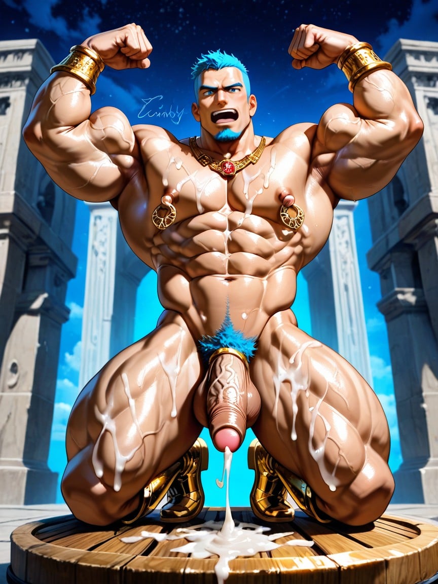Disney Hercules, Flexing, All On His Four AI Gay Porn
