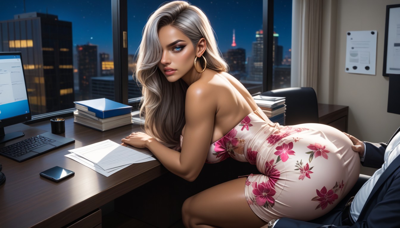 Vue De Côté, Grabbing Her Ass, Latine Porno IA