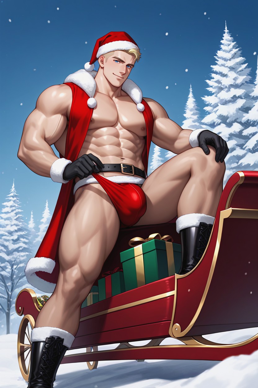 Snowy, Handsome Hunky Top, + AI Gay Porn