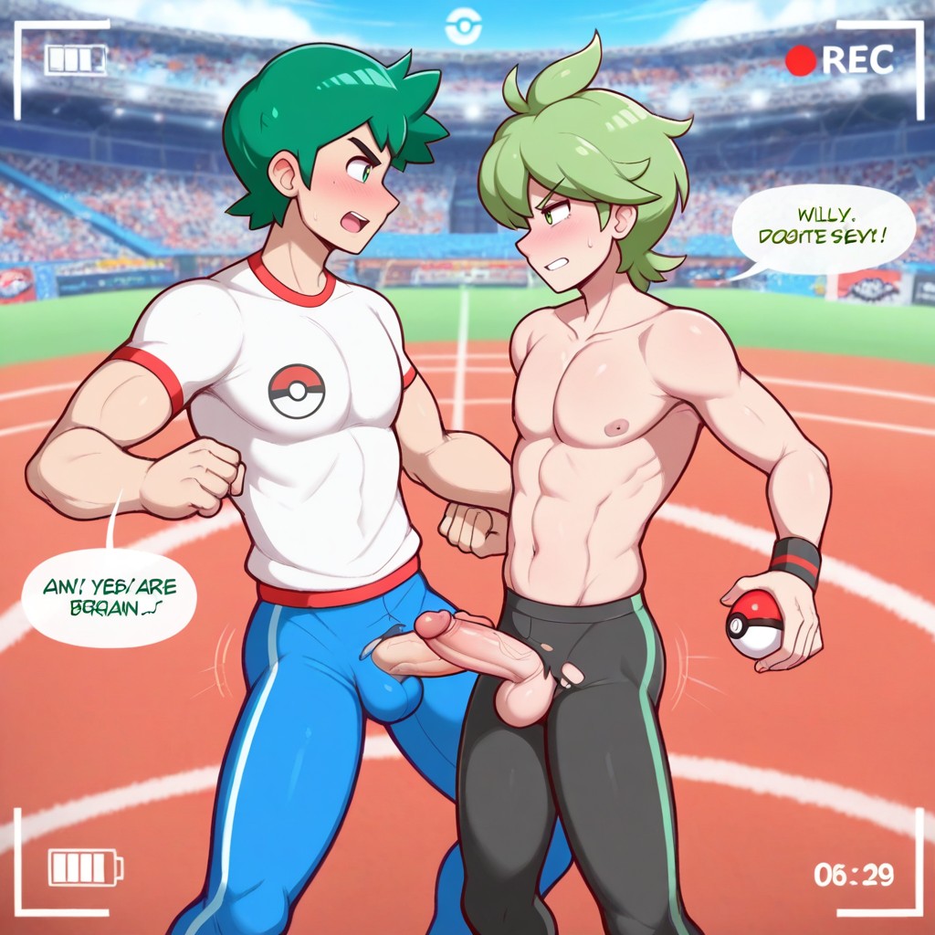 2 People, Pokeball, Action Lines AI Gay Porn