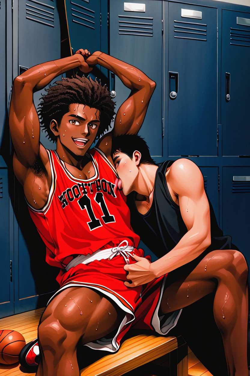Bl, Gay Interracial Anal, Friendly AI Gay Porn
