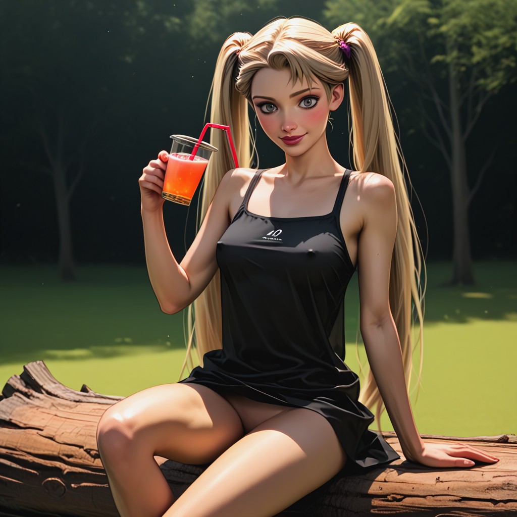 Big Lips, Dark Red Lip Liner, Sunlight Hentai AI Porn