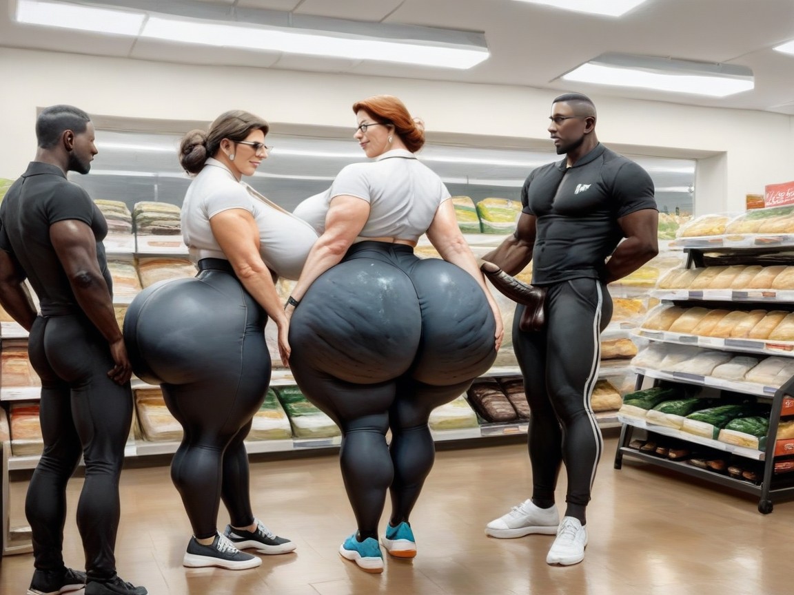 Bangs, Arms Behind Back, Big Wide Hips AI Porn