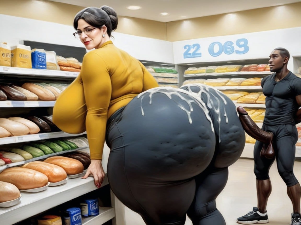 Form Fitting Clothing, Guy Holding Huge Ass, Arched Back AI Porn