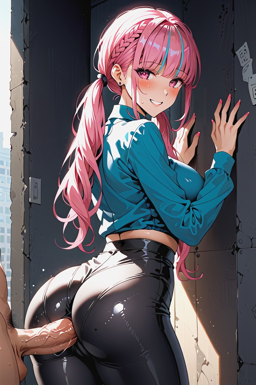 Man Holding Her Like Fuck, Back Side View, Perfect Hips AI Porn