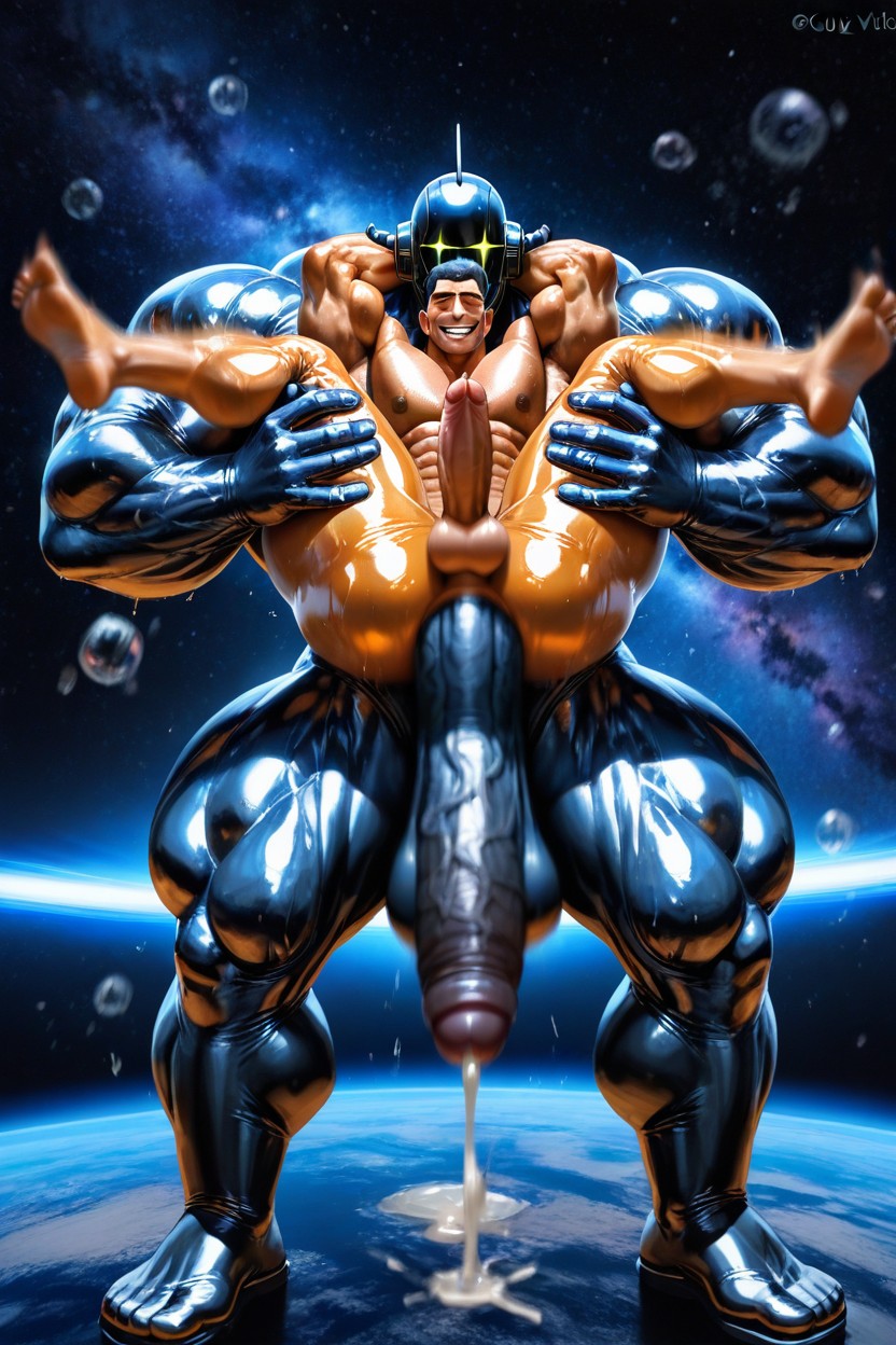 Grabbing Legs, Outer Space, Looking At Each Other AI Gay Porn