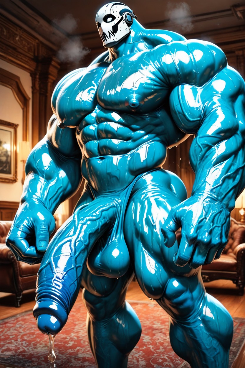 Scary, Muscular Body Figure, Tall AI Gay Porn