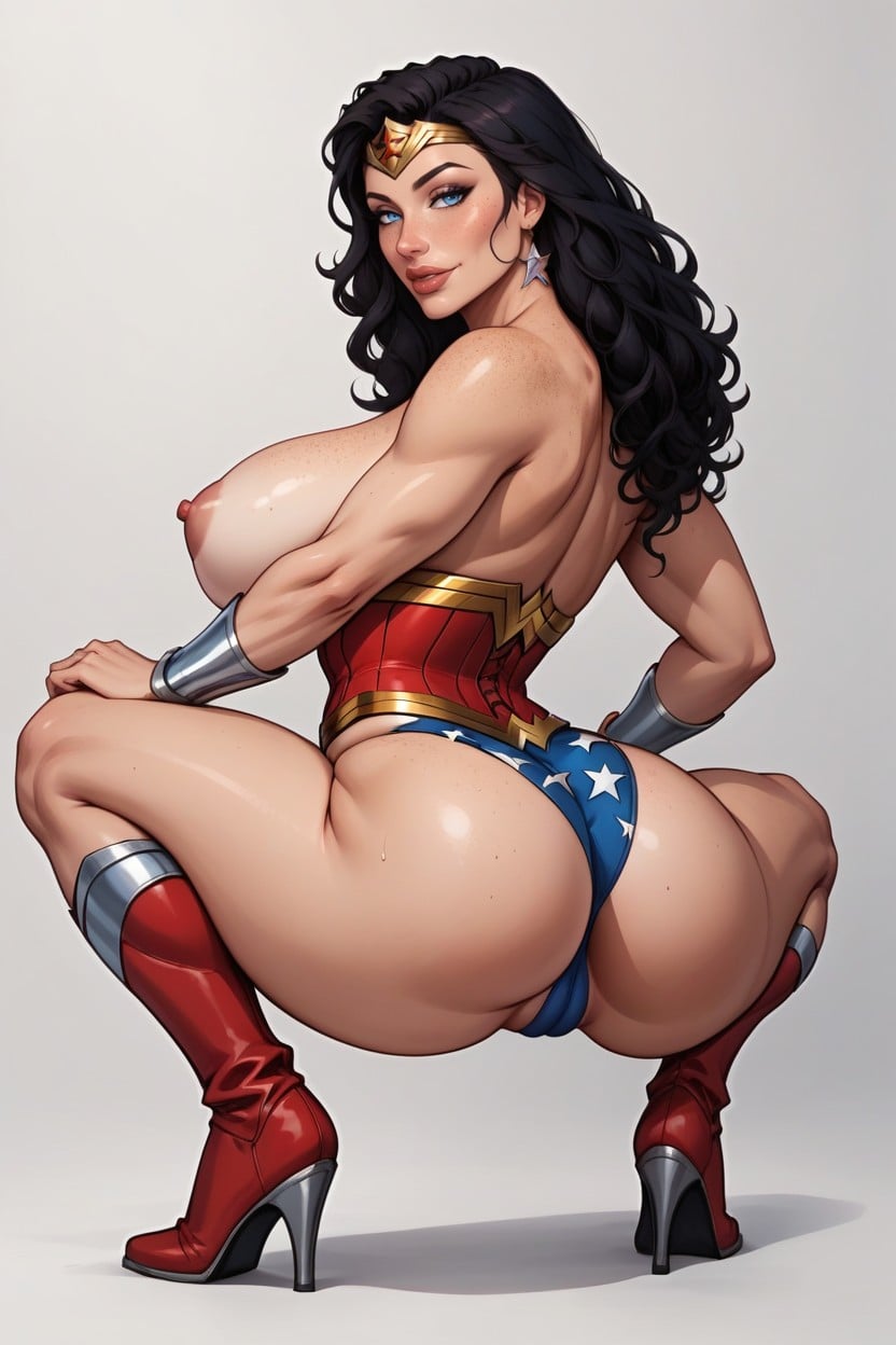 Massive Breast, Red Boots, Looking At Viewer AI Porn