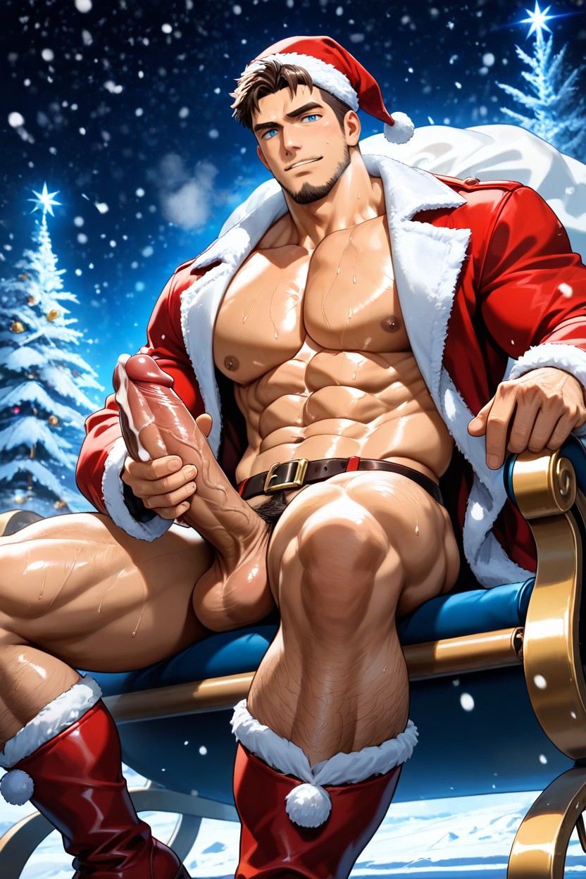 Blue Eyes, Broad Pecs, Outside AI Gay Porn