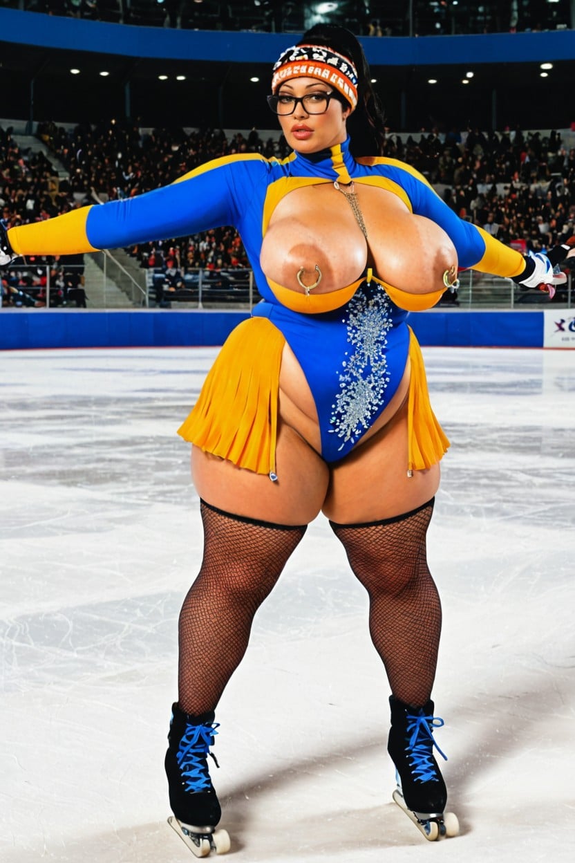 Thick Ribbon Bondage, High Ponytail, Long Sleeve BBW AI Porn