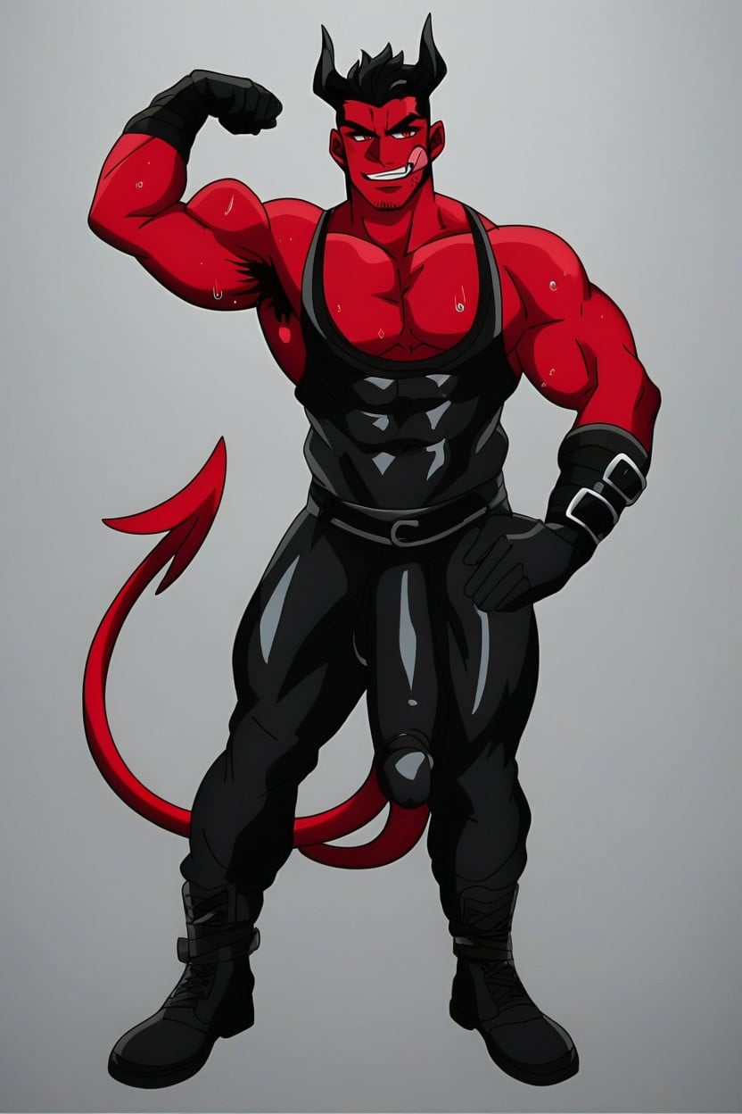 18+, A Red Skin Demon, 1 Person AI Gay Porn