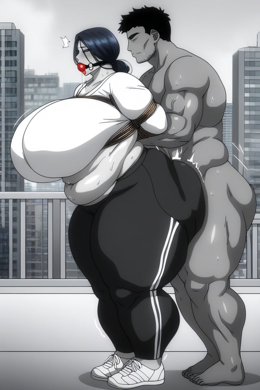 Thick Arms, Extremely Large Ass, Massive Body Hentai AI Porn