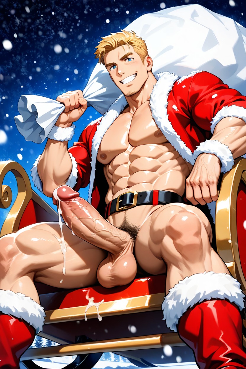 Happy, Right Arm Holding A Present, Happy Smile AI Gay Porn