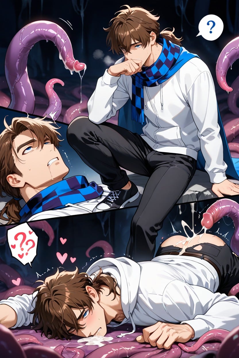 Man, Covered In Cum, Blue Eyes AI Gay Porn
