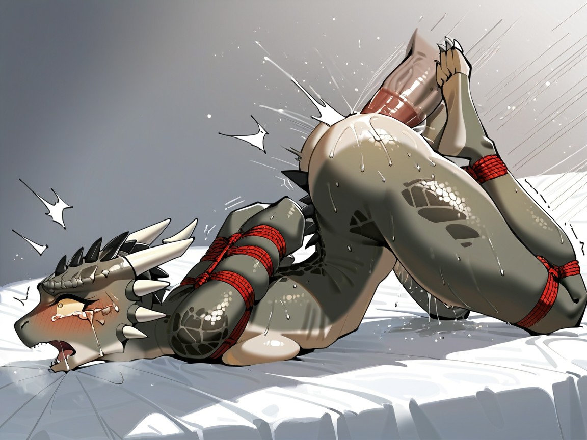Fucked From Behind, Side View, Resigned Furry AI Porn