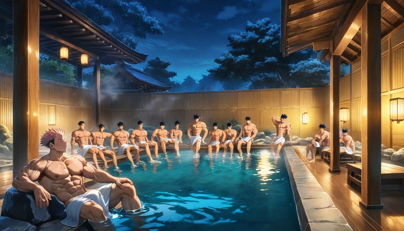 Hands Of Others Reach For The Penis, Only Men, Huge Pecs AI Gay Porn
