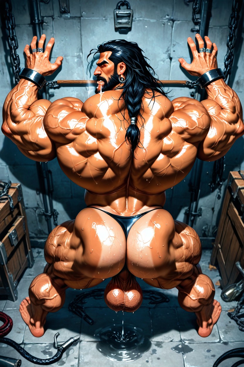 Massive Legs, Tattoos, Sagging Balls ゲイAIポルノ