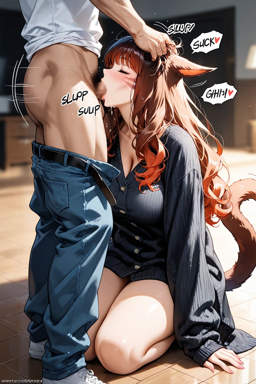 Hair Pull, Full Body, No Pants Hentai AI Porn