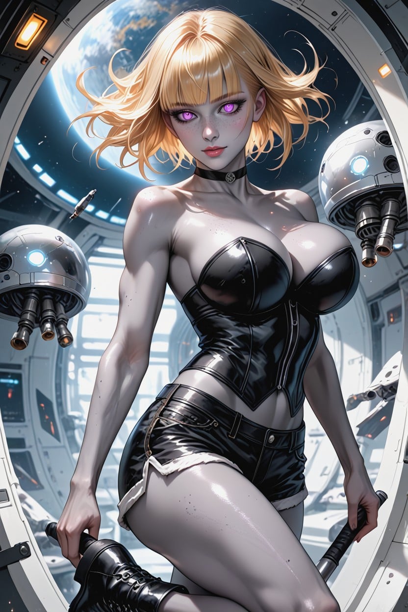 Highly Detailed, Thick Eyelashes, Blond Hair Hentai AI Porn