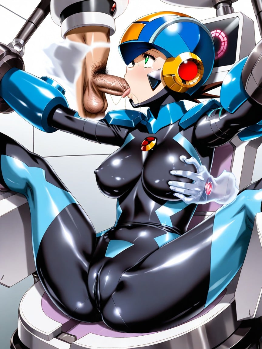 Metallic Body, Detailed Suit Textures, Prominent Clitoris Bulge Hentai AI Porn