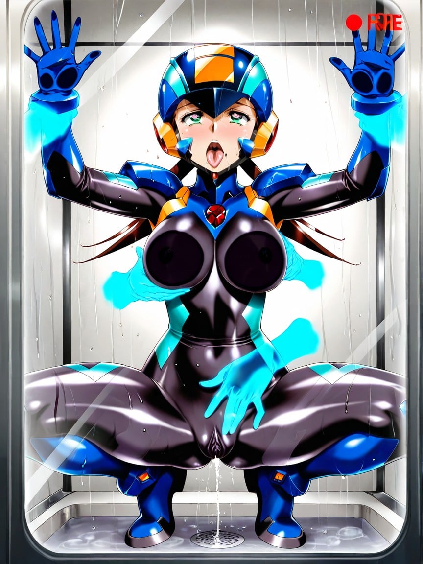 With Intense Ahegao Face, Feminine Curves Emphasized, Urusihara Satoshi Art Style Hentai AI Porn
