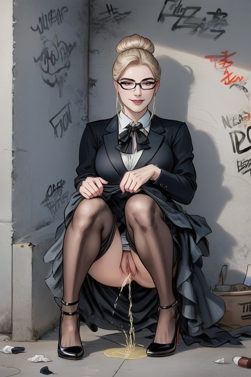 Eye Contact, Soft Shine, A Half Empty Bottle Of Lying Around Hentai AI Porn