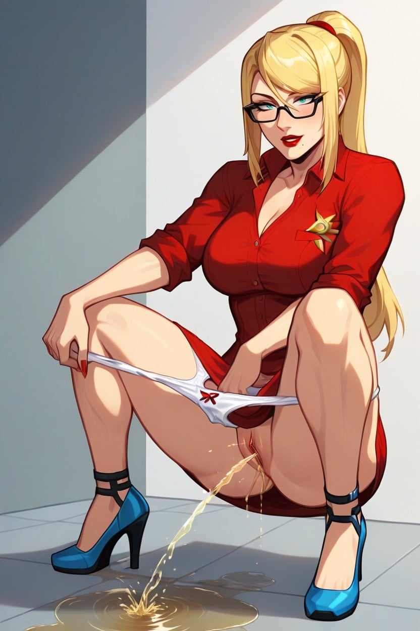 Look Up, Three Quarters View, Urination Hentai AI Porn