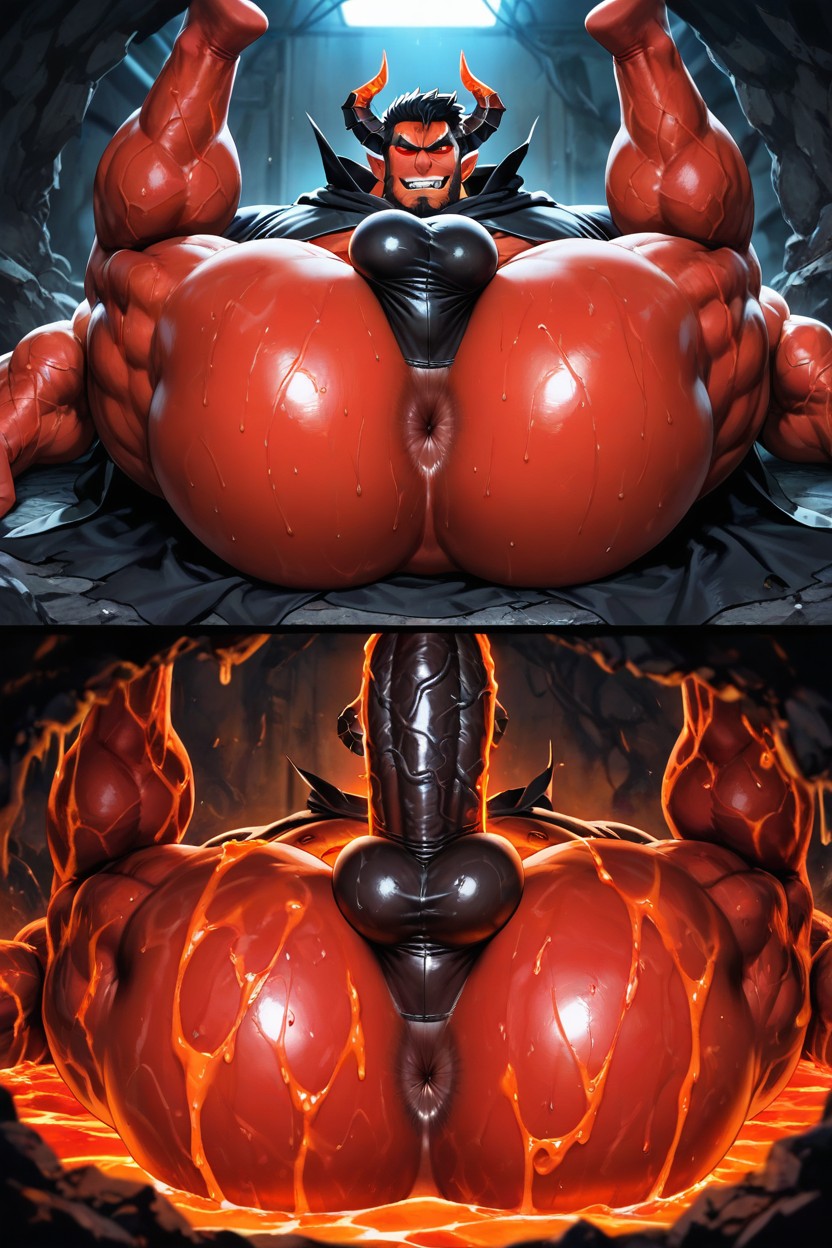 18+, Hanging Balls, Wearing Black Cloak AI Gay Porn