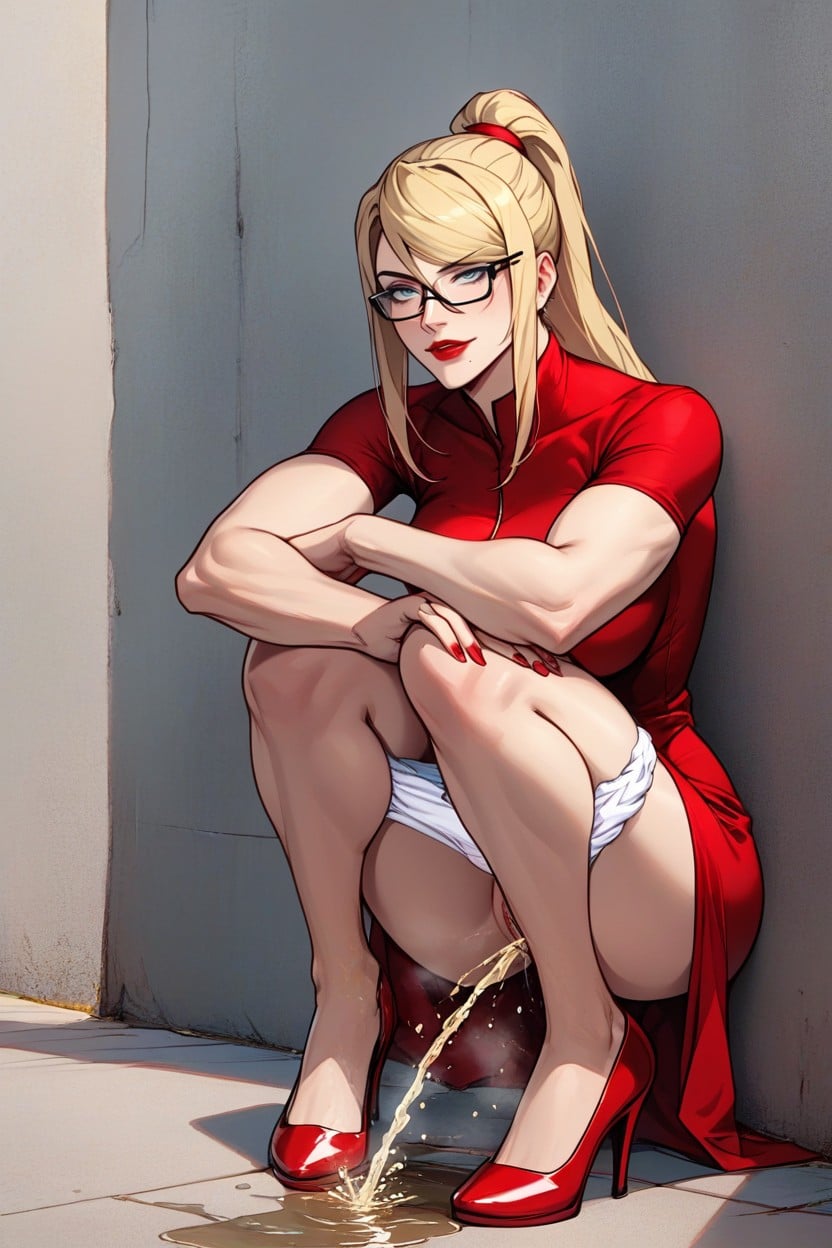 Extremely Beautiful, Pee From Pussy, Graffity On Walls Hentai AI Porn
